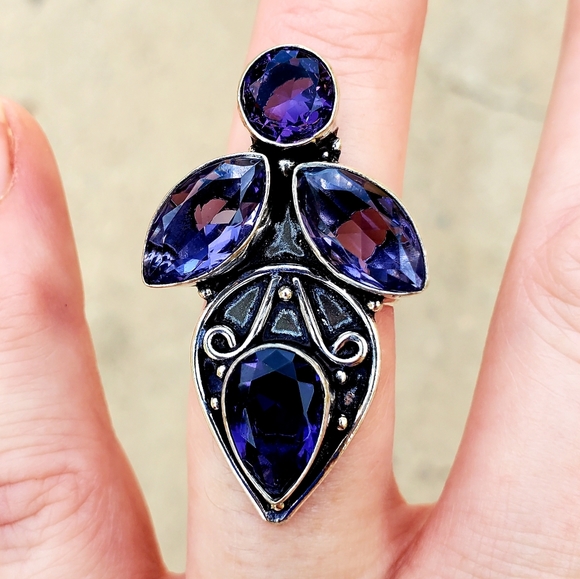 New Amethyst 925 Silver Ring. - Picture 14 of 15